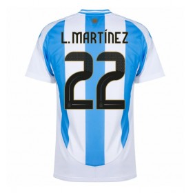 Pánské fotbalový oblečení Argentina Lautaro Martinez #22 Domácí košile Copa America 2024 Krátkým Rukávem